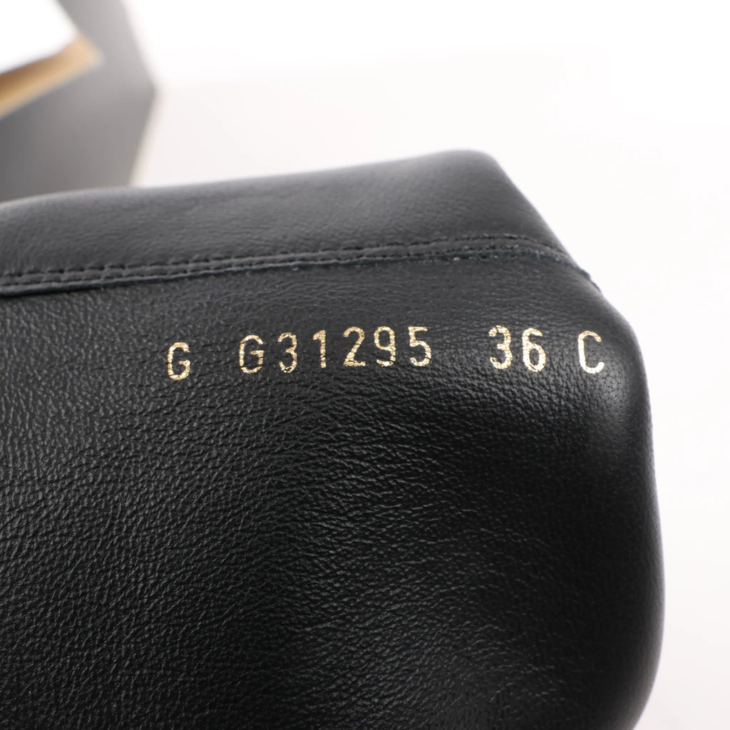 Chanel Coco Mark Chain 15B Suede Long Boots in Black G31295, Size 36 EU