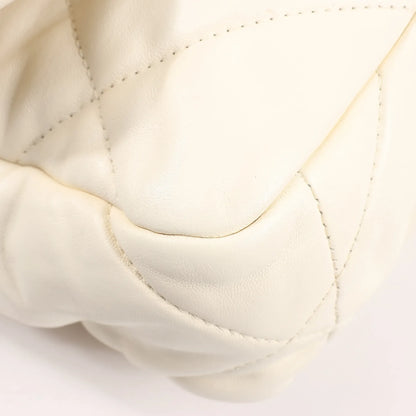 Chanel Chanel 19 Leather Quilted Chain 2Way Handbag in Ecru