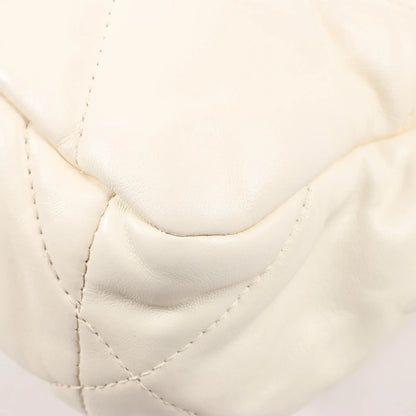 Chanel Chanel 19 Leather Quilted Chain 2Way Handbag in Ecru