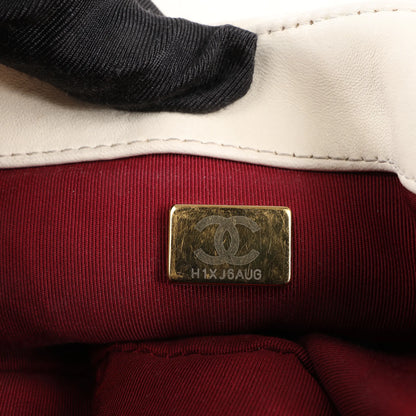 Chanel Chanel 19 Leather Quilted Chain 2Way Handbag in Ecru