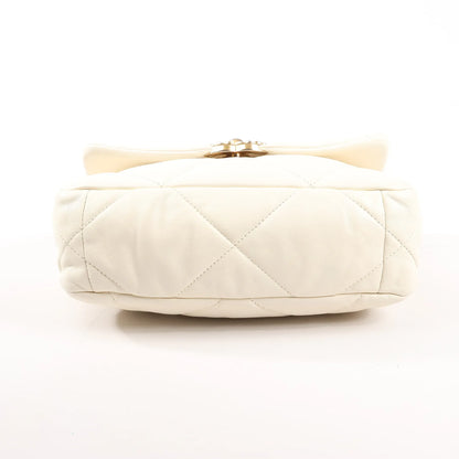 Chanel Chanel 19 Leather Quilted Chain 2Way Handbag in Ecru