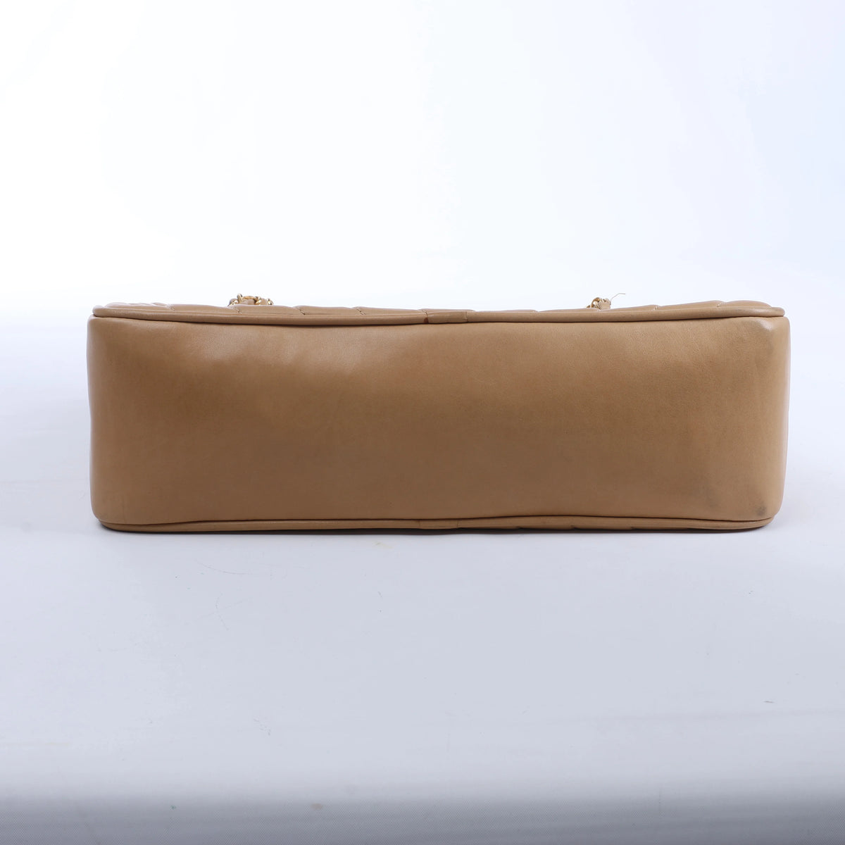 Chanel Chevron Leather Chain Shoulder Bag in Beige