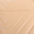 Chanel Chevron Leather Shoulder bag in Beige 1881694