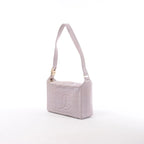 Bolso de hombro Chanel Chevron de piel en beige 1881694