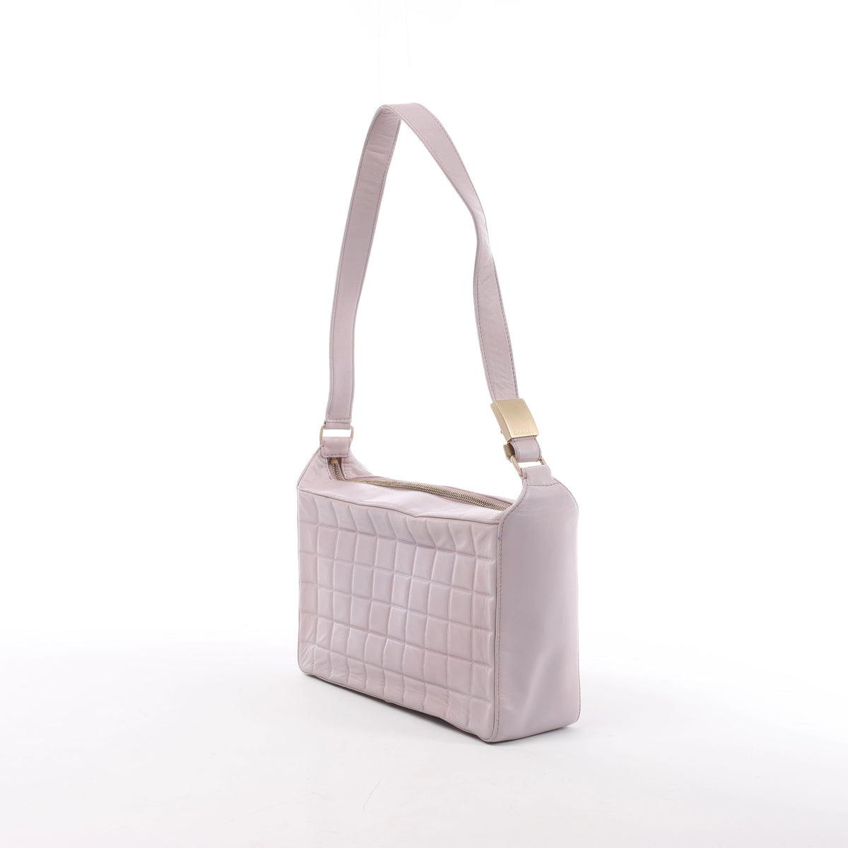 Bolso de hombro Chanel Chevron de piel en beige 1881694