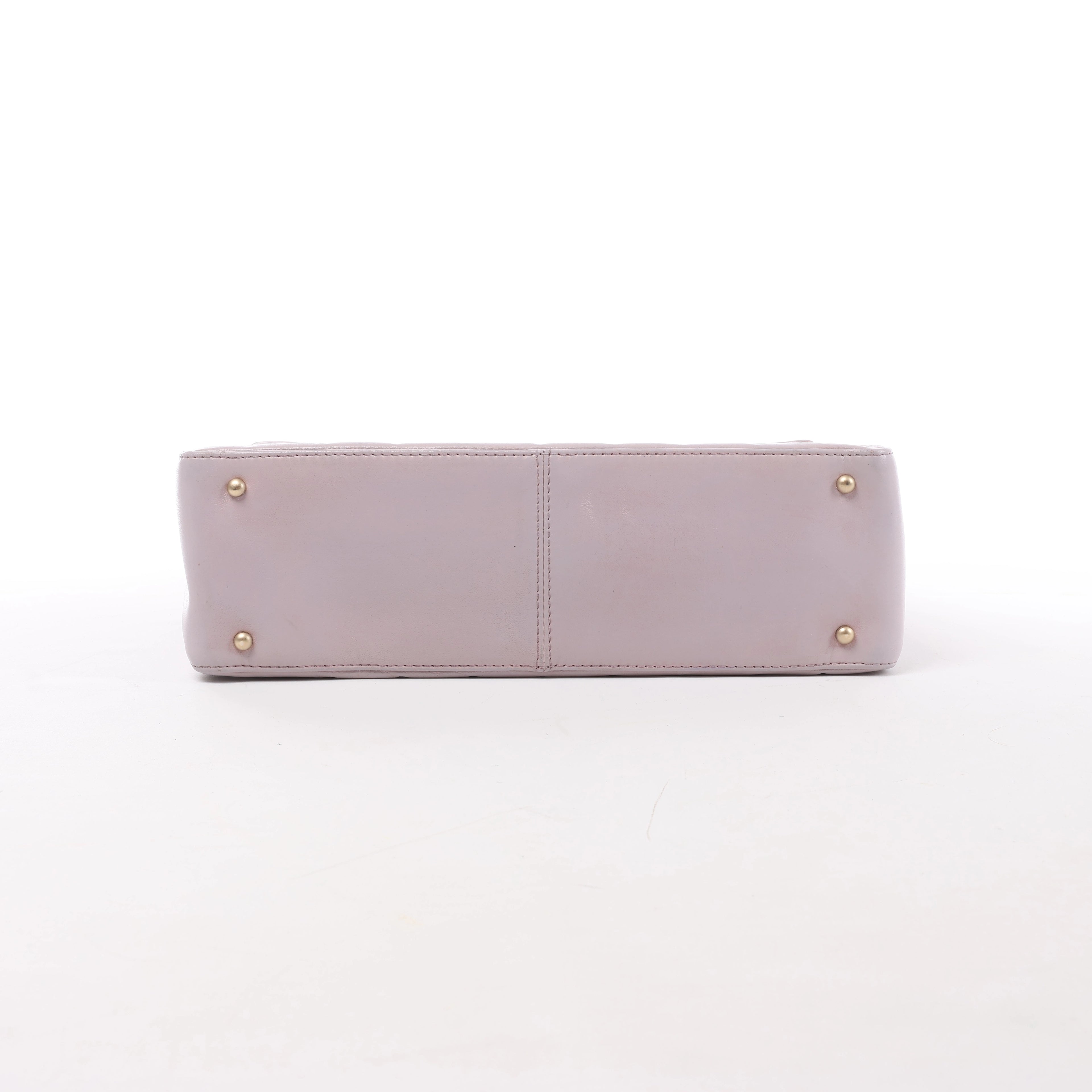 Bolso de hombro Chanel Chevron de piel en beige 1881694