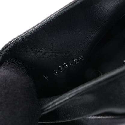 Chanel Coco Mark Camelia Leather Booties in Black G28629, Size 37.5 EU