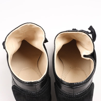 CHANEL Coco Mark 11P Suede x Leather Sneakers 37 in Black G25313