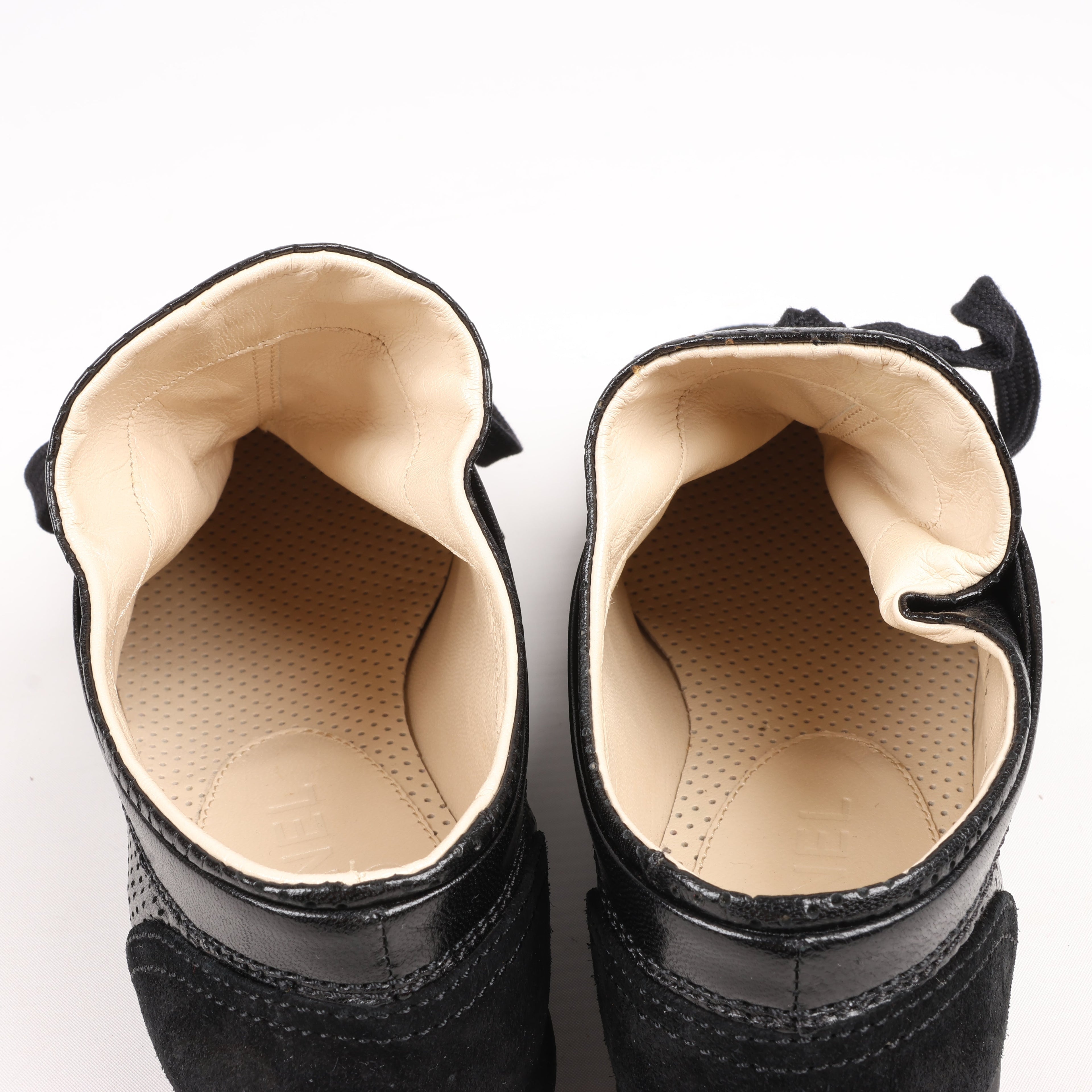 CHANEL Coco Mark 11P Suede x Leather Sneakers 37 in Black G25313