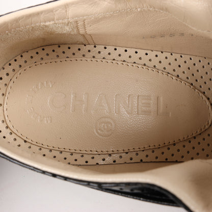 CHANEL Coco Mark 11P Suede x Leather Sneakers 37 in Black G25313