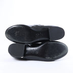 Sandalias tipo mule de piel con cadena Coco Mark de CHANEL en gris G35387, talla 40.5 EU
