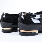 Sandalias tipo mule de piel con cadena Coco Mark de CHANEL en gris G35387, talla 40.5 EU