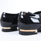 Chanel Coco Mark 15A Patent Leather Leather shoes EU 37 Ladies' Black G31078