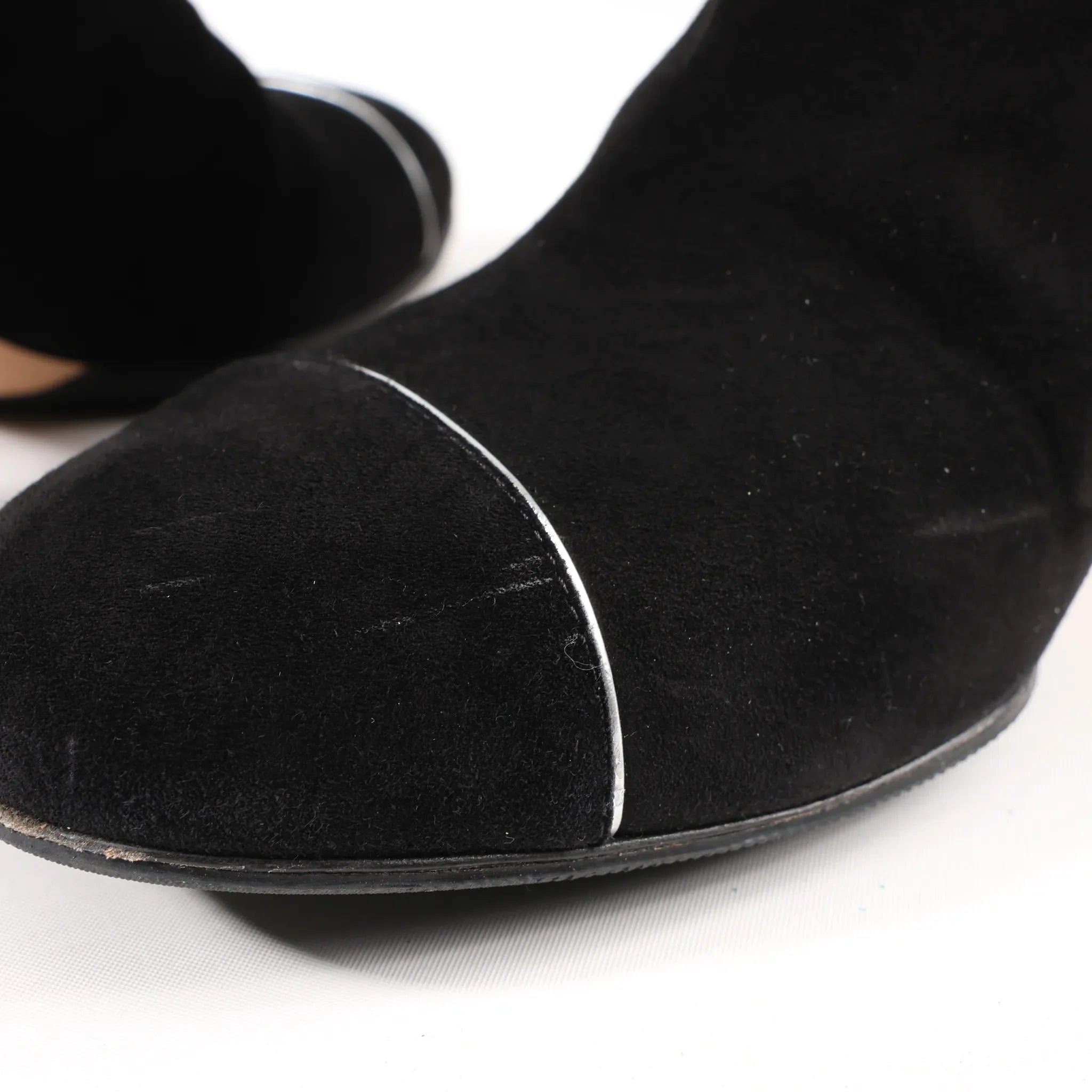 Chanel Coco Mark 16B Suede Long Boots in Black G32122, Size 39 EU