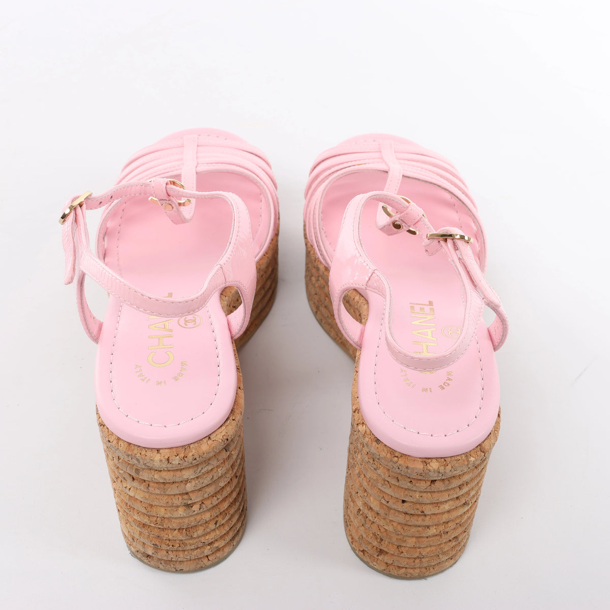 Sandalias de piel Coco Mark de CHANEL en color negro, talla 38 EU