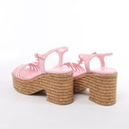 Sandalias de piel Coco Mark de CHANEL en color negro, talla 38 EU