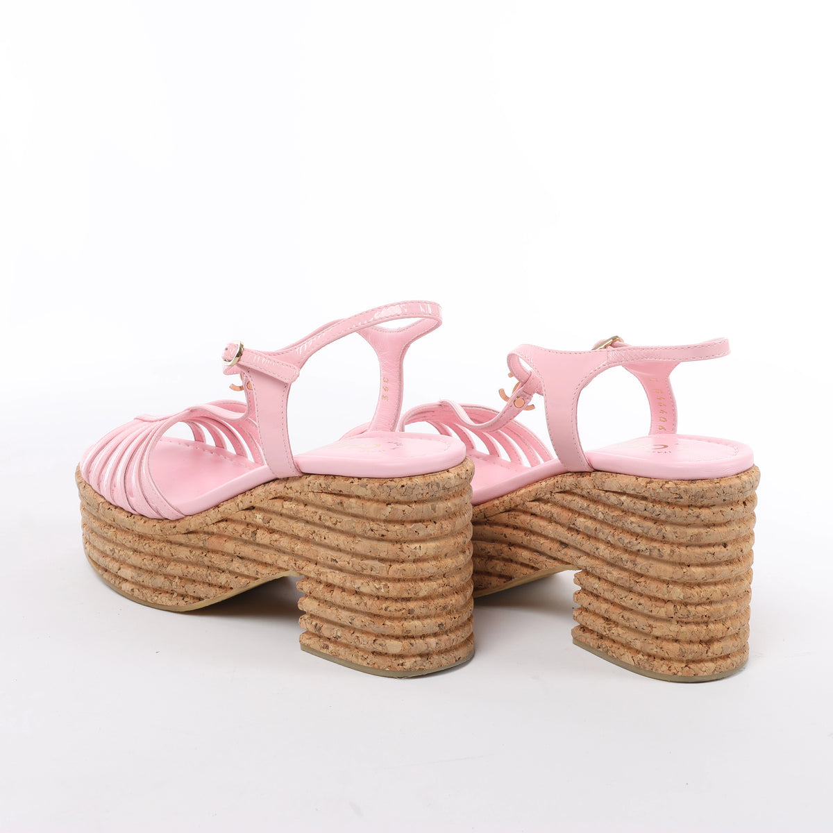 Sandalias de piel Coco Mark de CHANEL en color negro, talla 38 EU