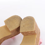 Sandalias de piel Coco Mark de CHANEL en color negro, talla 38 EU