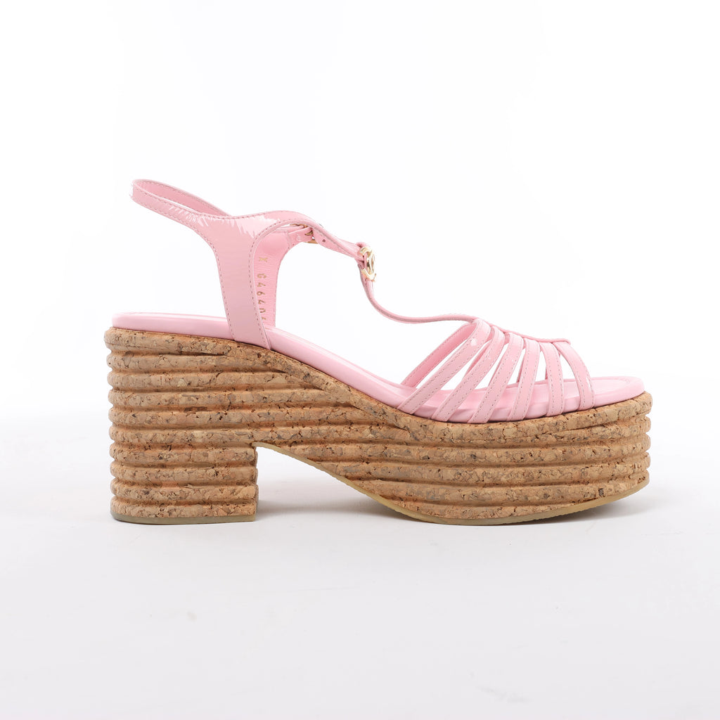 Sandalias de piel Coco Mark de CHANEL en color negro, talla 38 EU