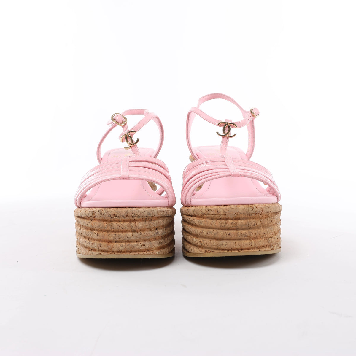 Sandalias de piel Coco Mark de CHANEL en color negro, talla 38 EU