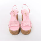 Sandalias de piel Coco Mark de CHANEL en color negro, talla 38 EU