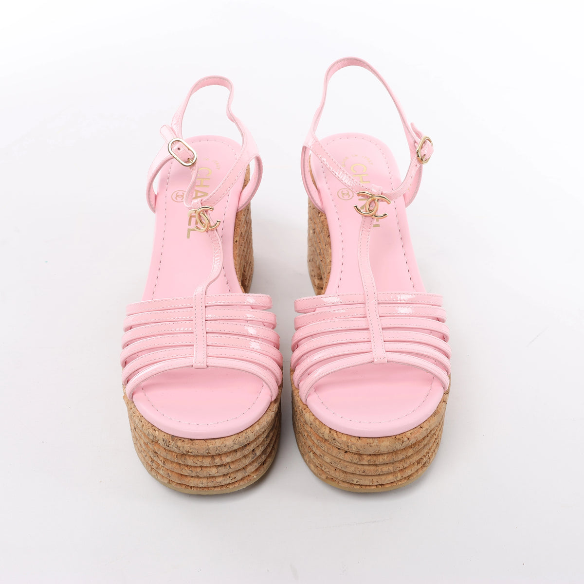Sandalias de piel Coco Mark de CHANEL en color negro, talla 38 EU