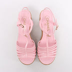 Sandalias de piel Coco Mark de CHANEL en color negro, talla 38 EU