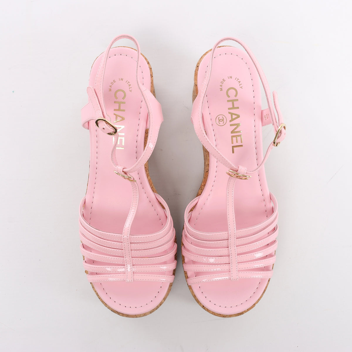 Sandalias de piel Coco Mark de CHANEL en color negro, talla 38 EU