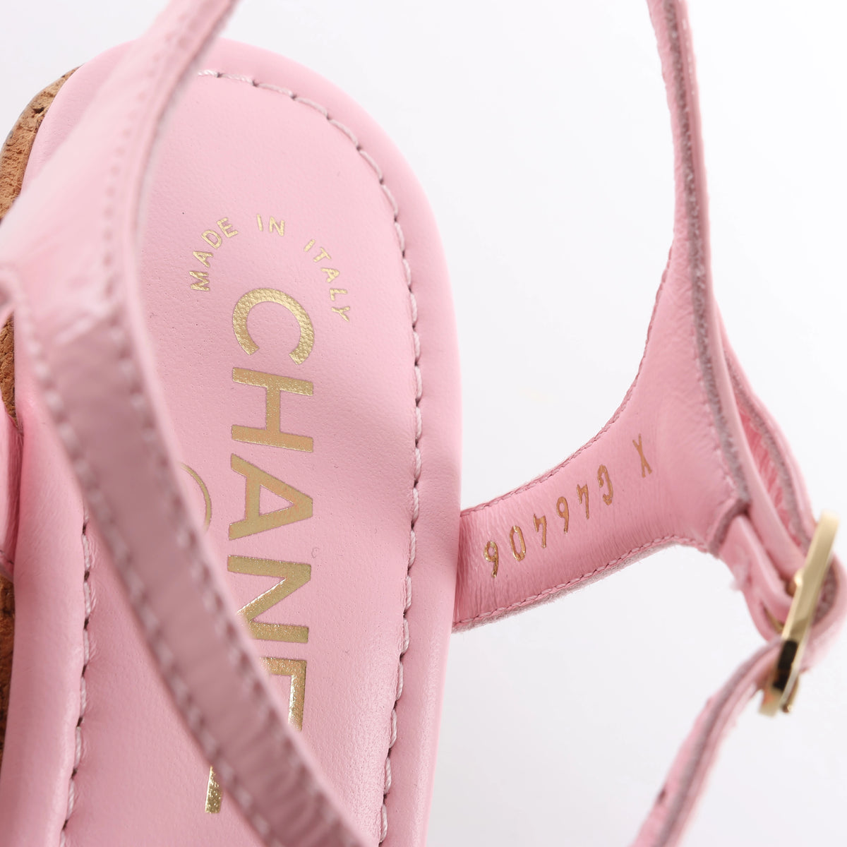 Sandalias de piel Coco Mark de CHANEL en color negro, talla 38 EU