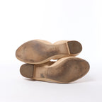 Chanel Coco Mark Camelia Leather Ballet Flats in Beige G32912, Size 39.5 EU