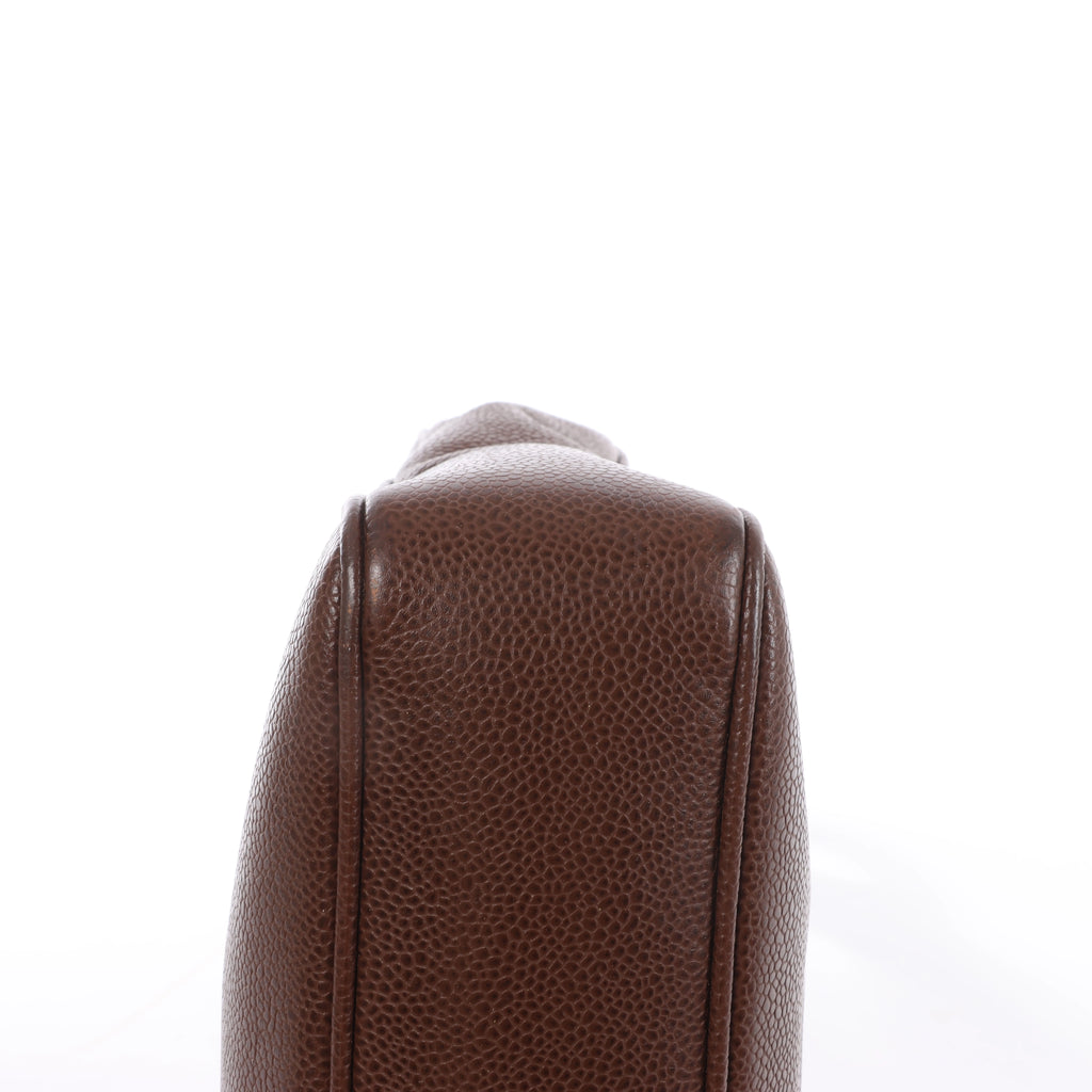 Bolso de hombro Chanel Chevron de piel en beige 1881694