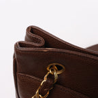 Bolso de hombro Chanel Chevron de piel en beige 1881694