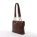 Bolso de hombro Chanel Chevron de piel en beige 1881694