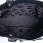 Chanel Coco Mark Line Caviar Leather Shoulder Bag in Black