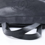 Chanel Coco Mark Line Caviar Leather Shoulder Bag in Black