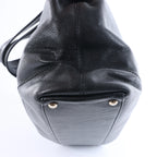 Chanel Coco Mark Line Caviar Leather Shoulder Bag in Black