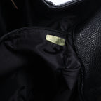 Chanel Coco Mark Line Caviar Leather Shoulder Bag in Black