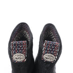Chanel Coco Mark Cowhide Ankle Boots in Black G30120, Size 39C EU