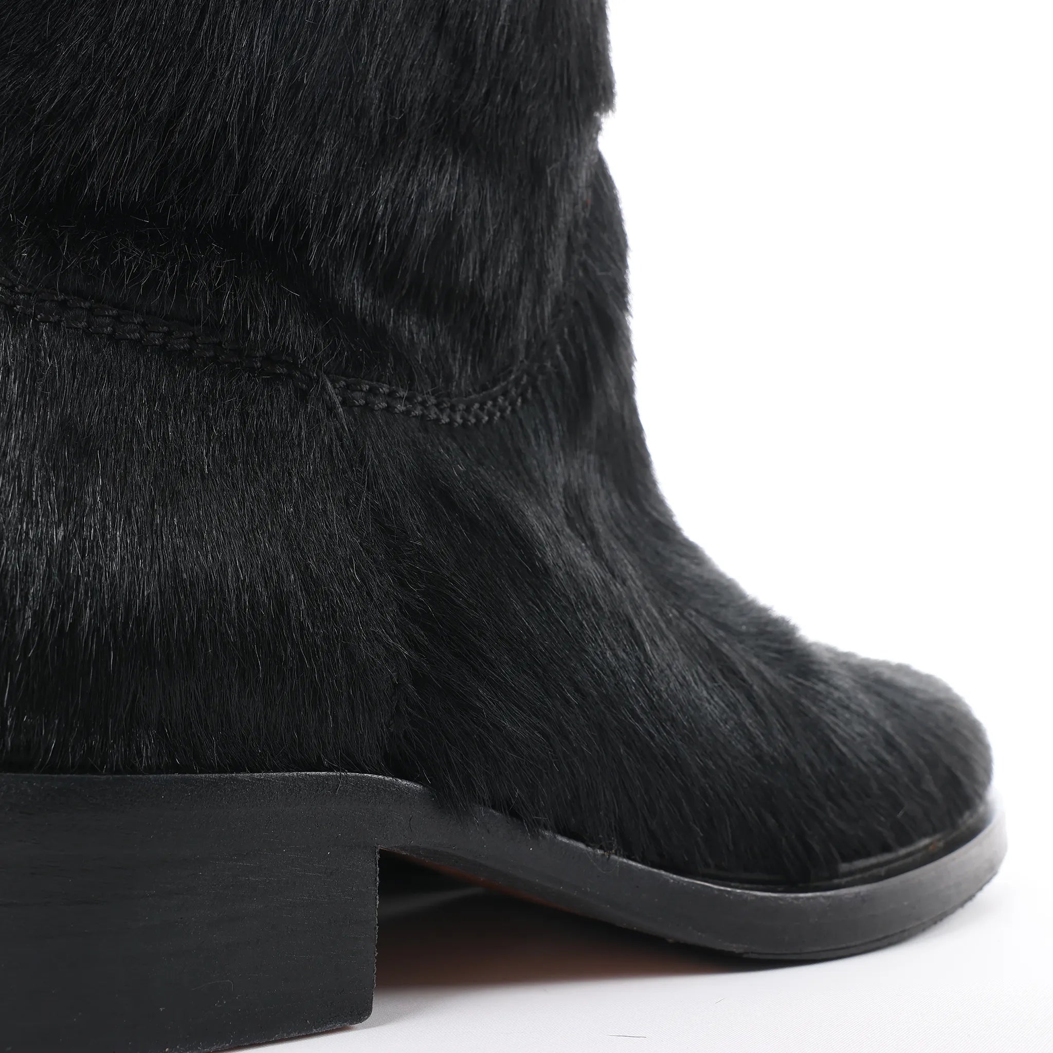 Chanel Coco Mark Cowhide Ankle Boots in Black G30120, Size 39C EU