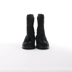 Chanel Coco Mark Cowhide Ankle Boots in Black G30120, Size 39C EU