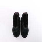 Chanel Coco Mark Cowhide Ankle Boots in Black G30120, Size 39C EU