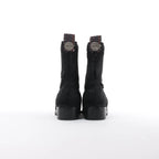 Chanel Coco Mark Cowhide Ankle Boots in Black G30120, Size 39C EU