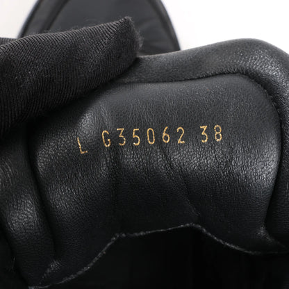 CHANEL Coco Mark Fabric High-top Sneakers in Black G35062, Size 38 EU