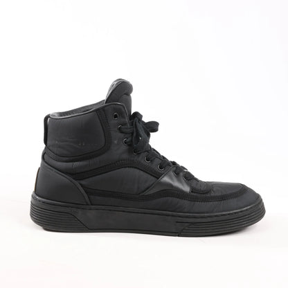 CHANEL Coco Mark Fabric High-top Sneakers in Black G35062, Size 38 EU