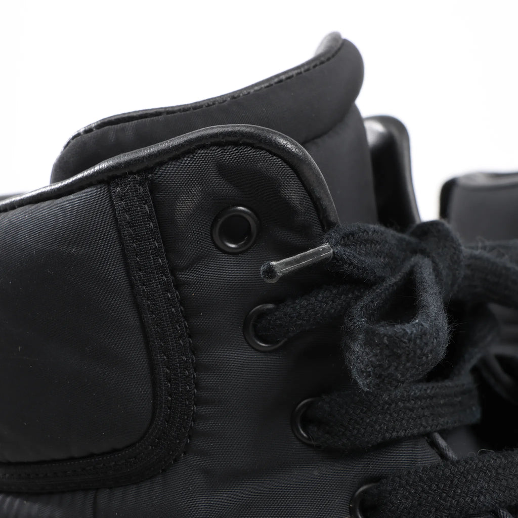 CHANEL Coco Mark Fabric High-top Sneakers in Black G35062, Size 38 EU