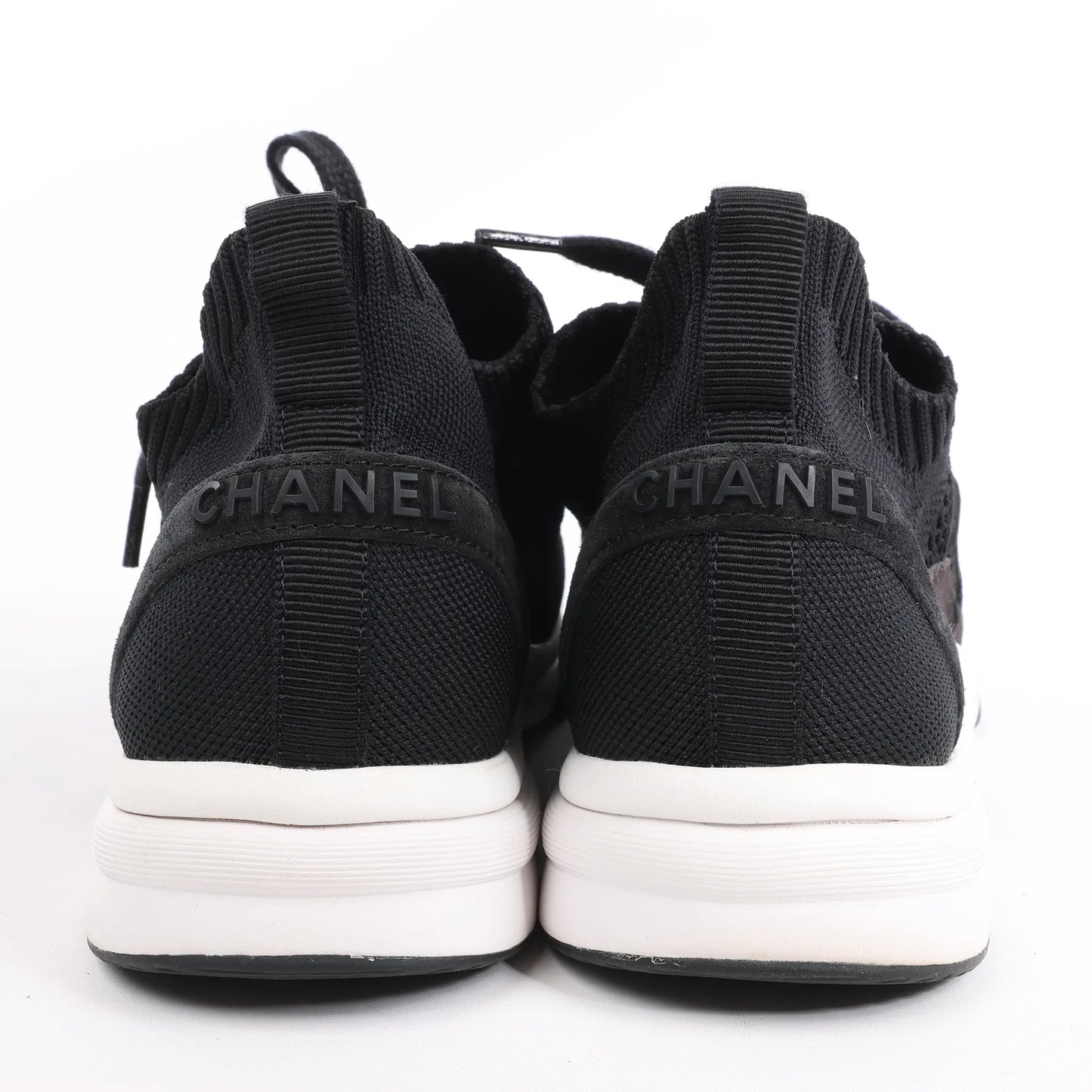 CHANEL Coco Mark Knit Sneakers in Schwarz G38750, Größe 40,5 EU