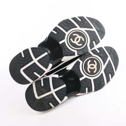 CHANEL Coco Mark Knit Sneakers in Schwarz G38750, Größe 40,5 EU