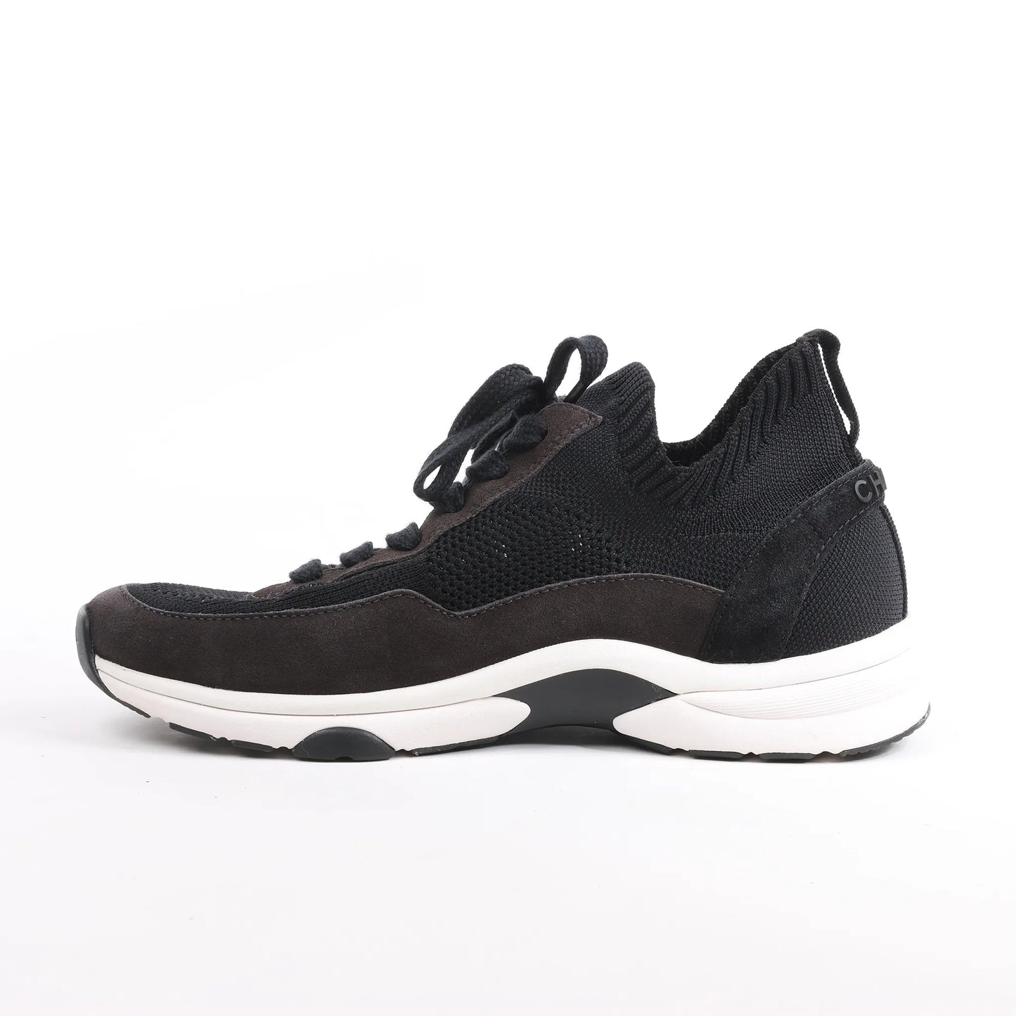 CHANEL Coco Mark Knit Sneakers in Schwarz G38750, Größe 40,5 EU