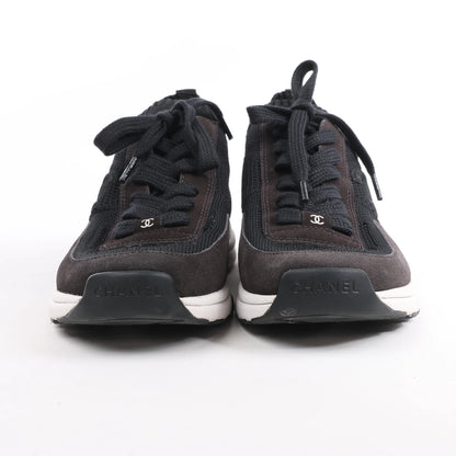 CHANEL Coco Mark Knit Sneakers in Schwarz G38750, Größe 40,5 EU