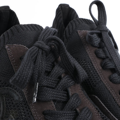 CHANEL Coco Mark Knit Sneakers in Schwarz G38750, Größe 40,5 EU
